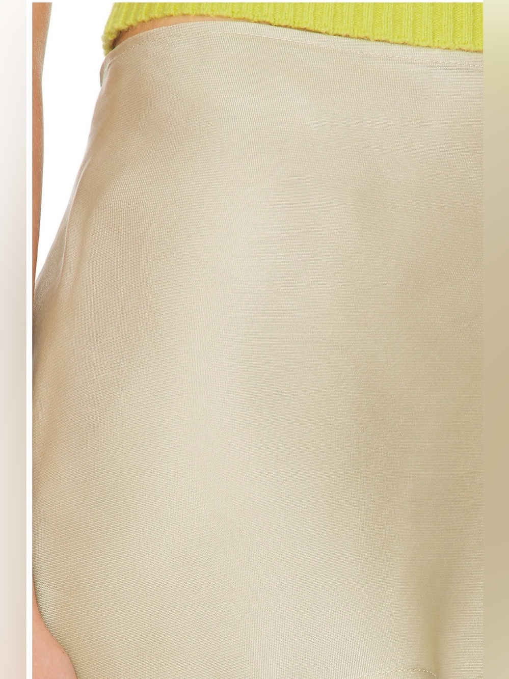 NWT HELSA The Silk Gazar Skirt With Drape in Stone - Picture 8 of 14